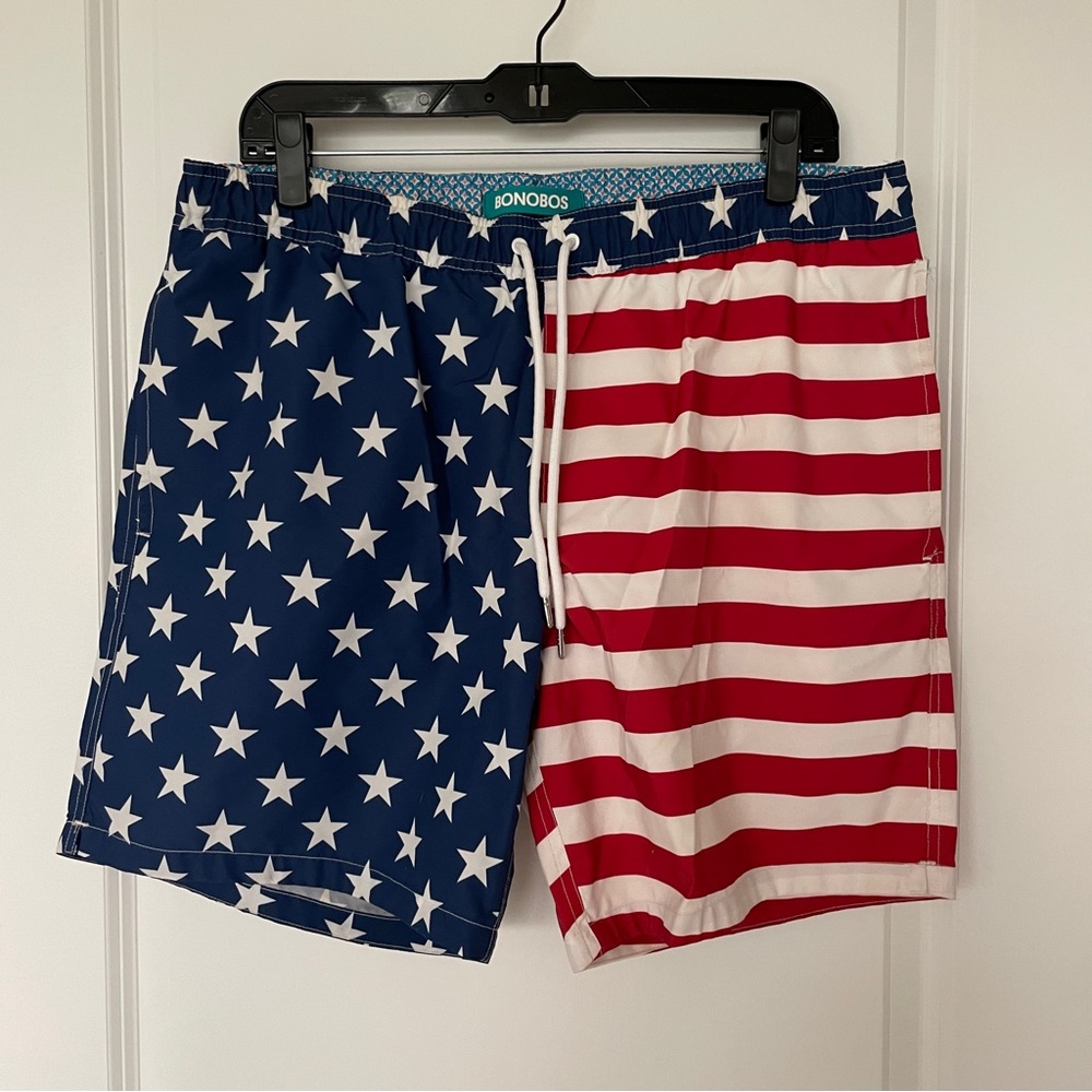 Bobobos - Stars and Stripes - Riviera Recycled Swim Trunks - Large
